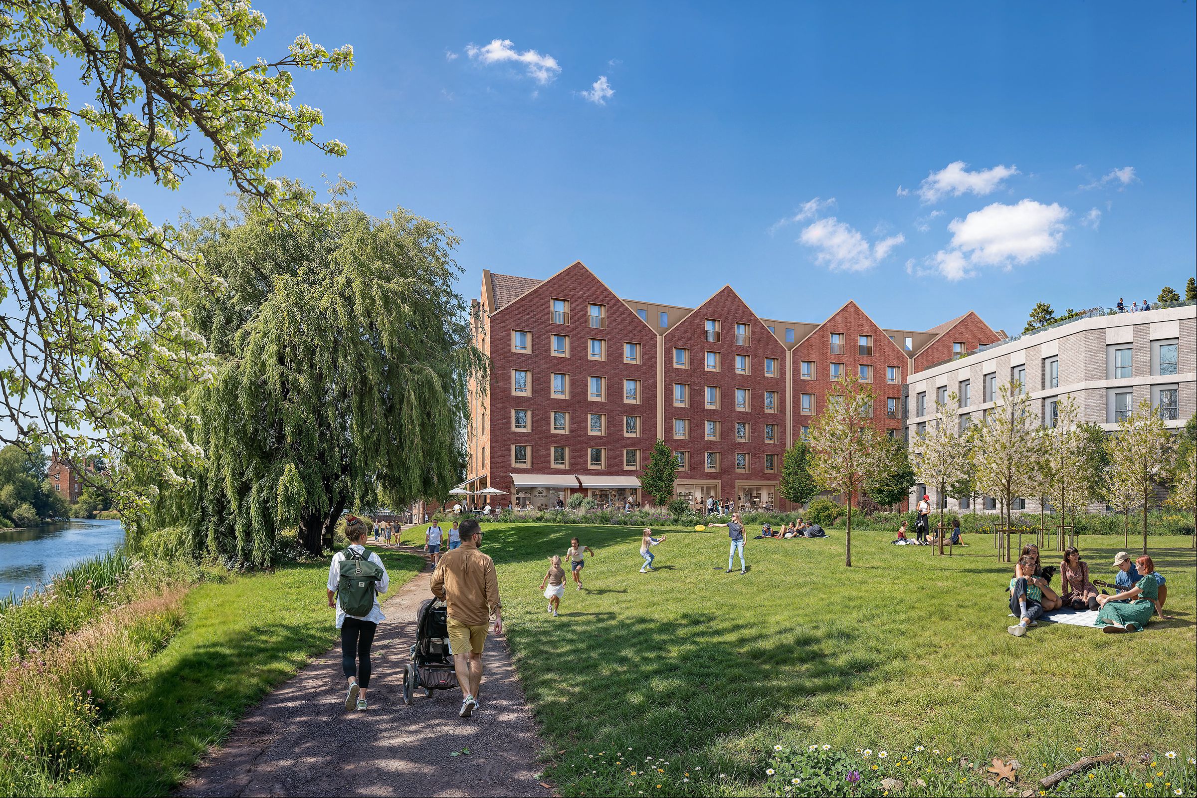 Colchester view by Construct Media with proposed landscape